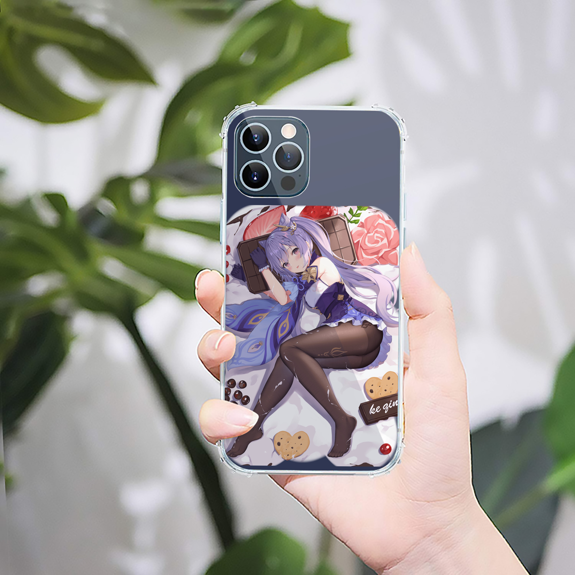 げんし神 刻晴 こくせい genshin Kokusei 【iPhone 12シリーズ対応】透明スマホケース（クリアソフトケース）